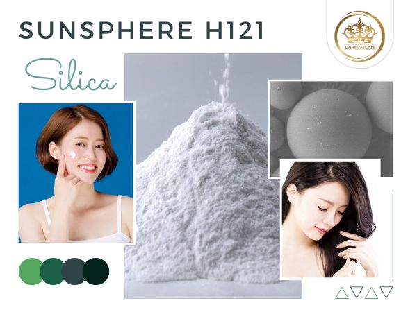 Sunsphere H121 là một dạng silica đặc biệt, được sử dụng rộng rãi trong mỹ phẩm.